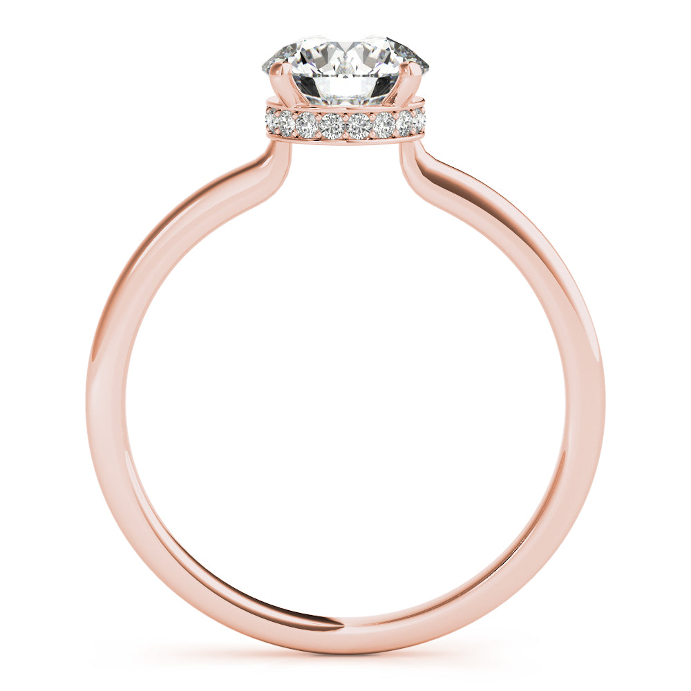 Aimee Round Diamond Solitaire Engagement Ring-VIRABYANI